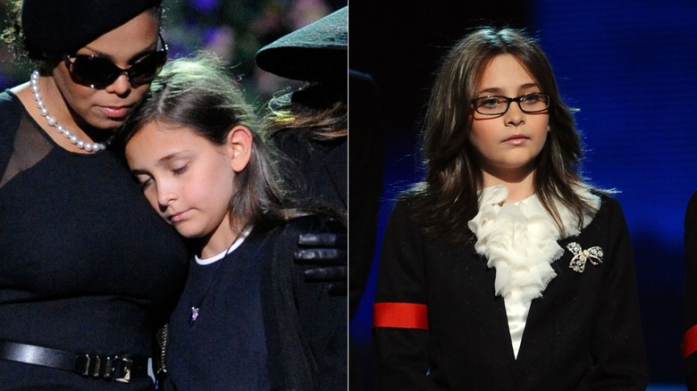 Paris Jackson in 2009 and 2010.