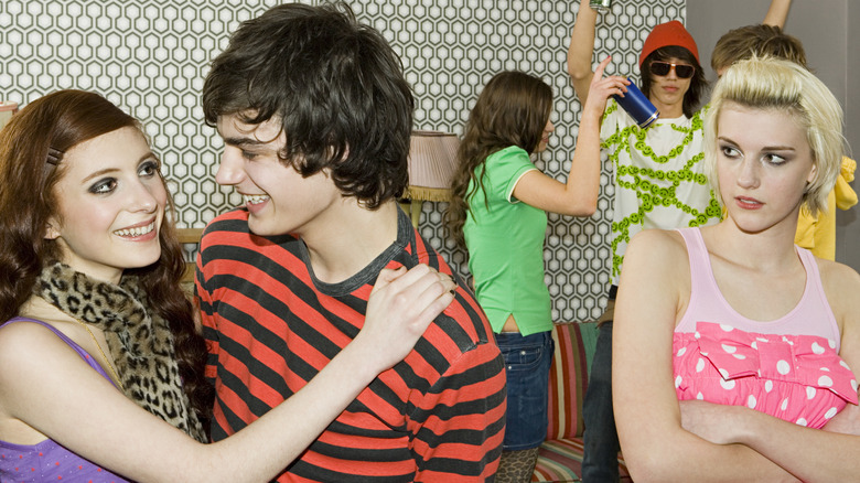 two friends and jealous woman