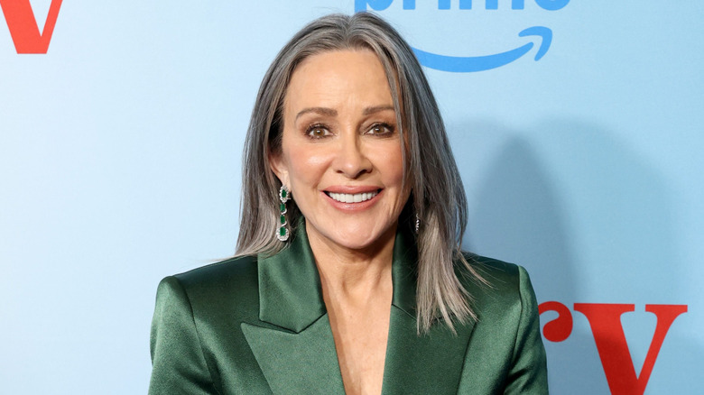 Patricia Heaton wearing a green blazer