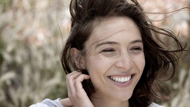 woman with smiling eyes