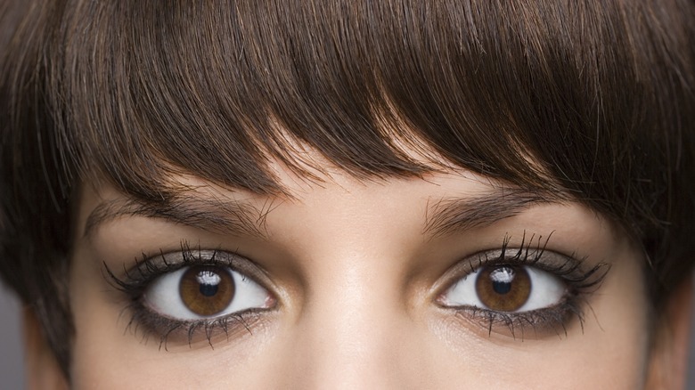 woman with smoky eyes