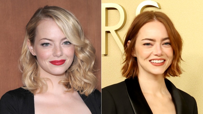 Emma Stone with blond hair