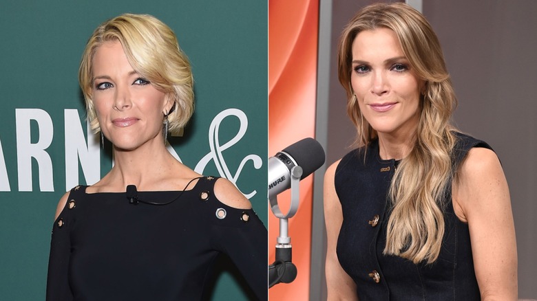 Megyn Kelly with a bob in 2016 and with extensions in 2025