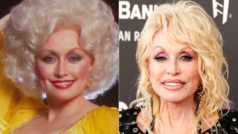 Dolly Parton in the 1970s and 2020s