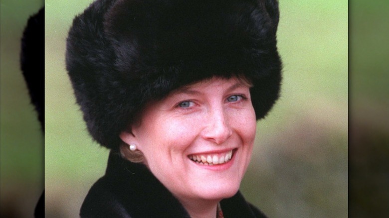 Sophie Rhys-Jones attended a church service at Sandringham