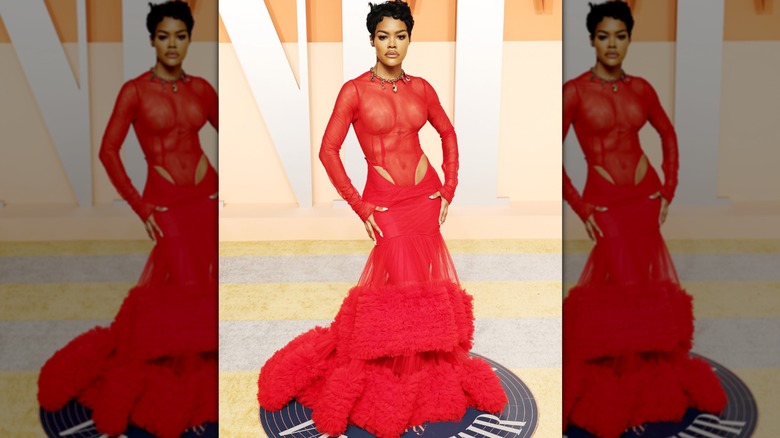Teyana Taylor at the 2025 Vanity Fair Oscar Party