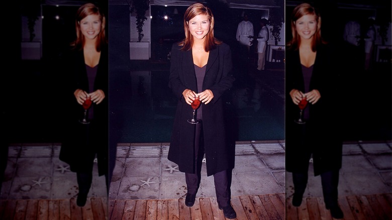 Tiffani Amber Thiessen at a Hugo Boss party at Skybar in Los Angeles in 1997