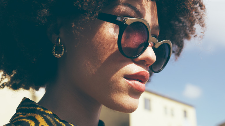 woman wearing sunglasses