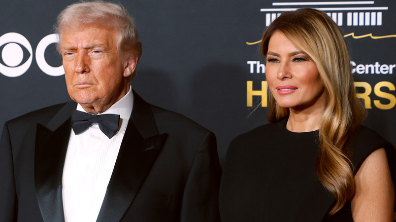 Donald and Melania Trump posing