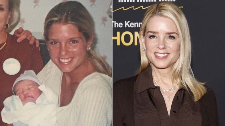 Pam Bondi with her natural roots and blond hair