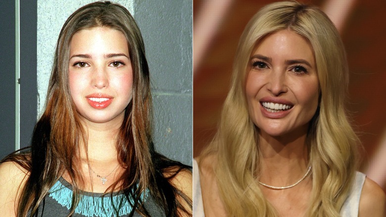 Ivanka Trump in 1999 and 2025