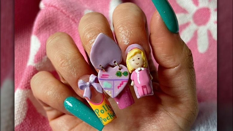Polly Pocket nails from Instagram user @naileditbychelsey
