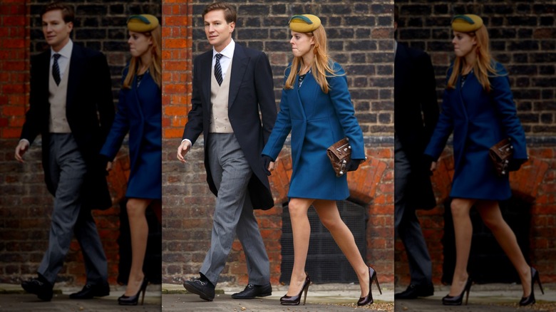 Princess Beatrice at the wedding of Jake Warren and Zoe Stewart.