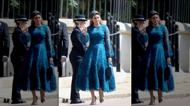 Princess Beatrice at the wedding of Meghan Markle and Prince Harry.