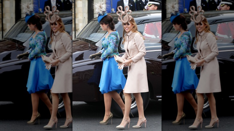 Princesses Beatrice and Eugenie at the wedding of Prince William and Kate Middleton