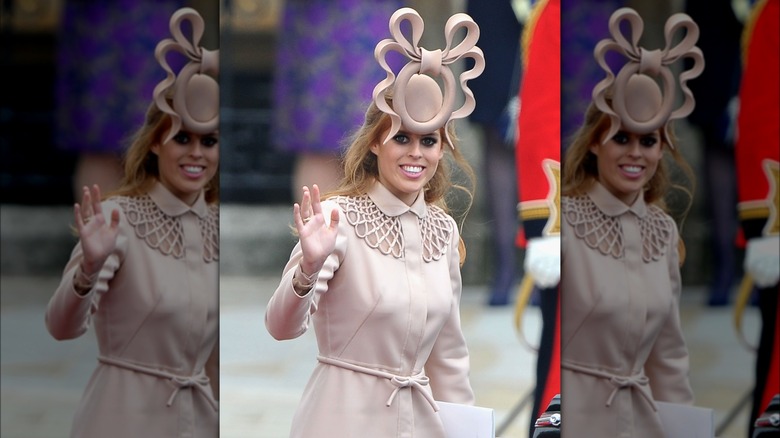 Princess Beatrice waving