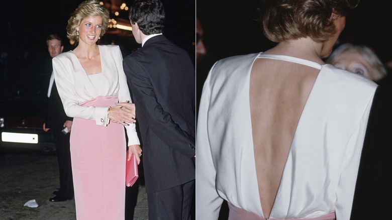 Princess Diana's backless Catherine Walker dress worn in 1989