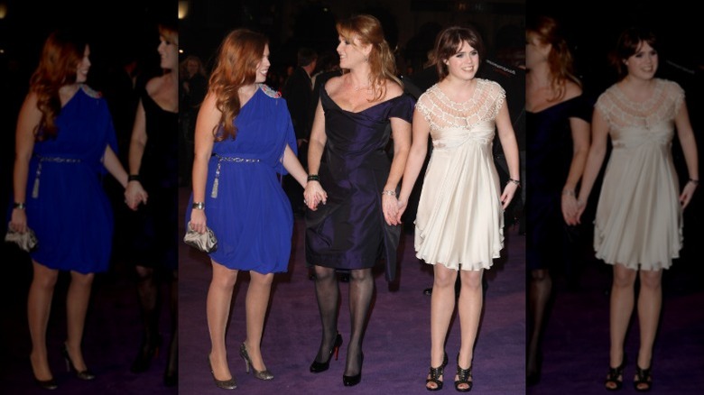 Princesses Beatrice and Eugenie with their mother, Sarah Ferguson
