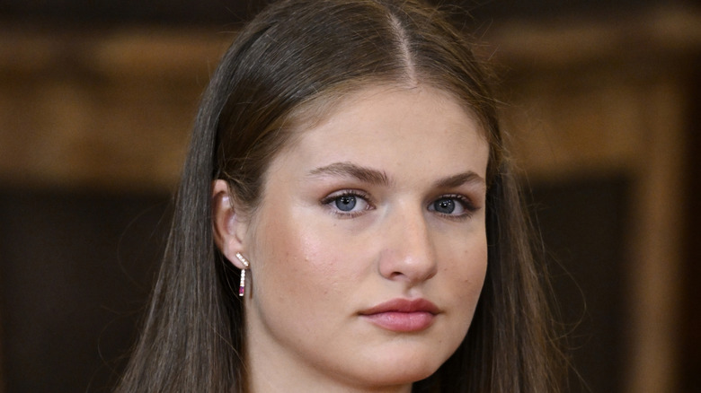 Princess Leonor of Spain with her more bronzer than usual