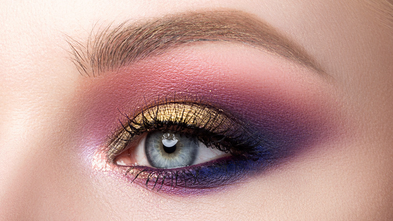 Bold purple eyeshadow