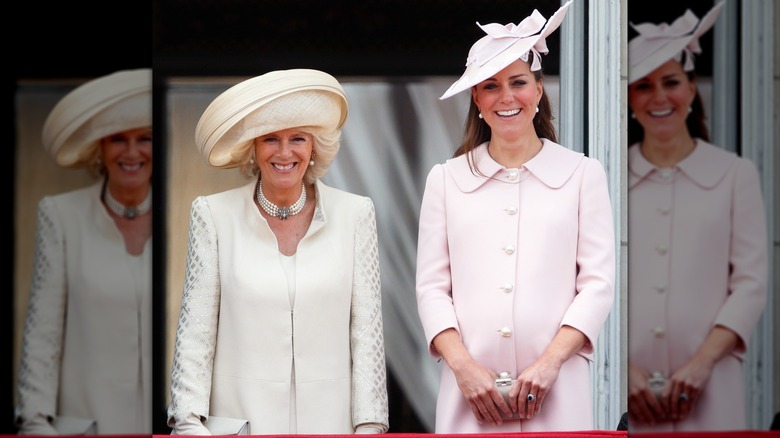 Kate Middleton and Queen Camilla at the Trooping the Colour ceremony in 2013