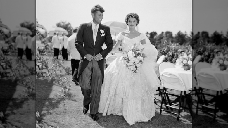 JFK and Jackie Kennedy on their wedding day