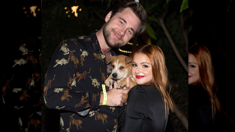 Ariel Winter and Luke Benward smiling