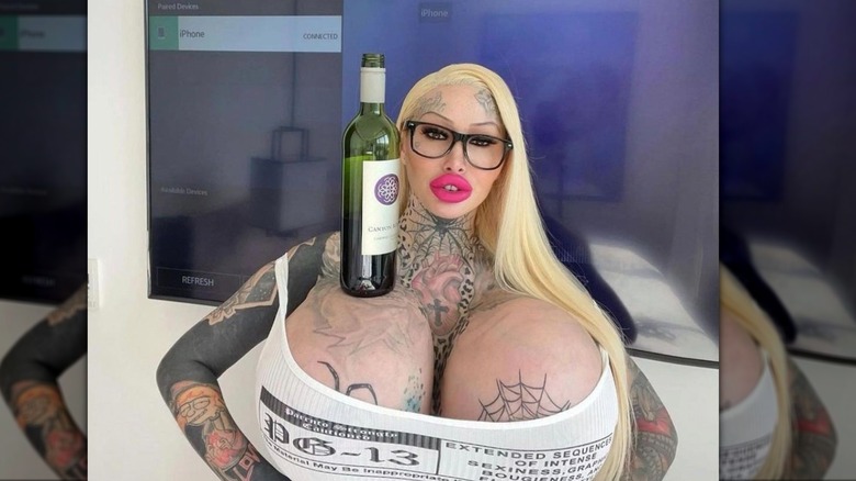 Mary Magdalene balancing wine