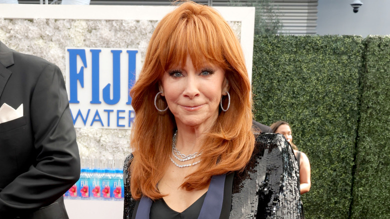 Reba McEntire with bangs on the red carpet