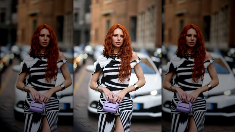 woman with saturated red hair