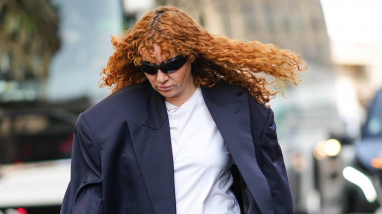 woman with light red clay hair