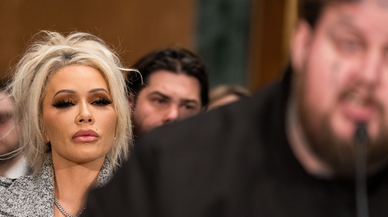 Bunnie Xo watches Jelly Roll speak