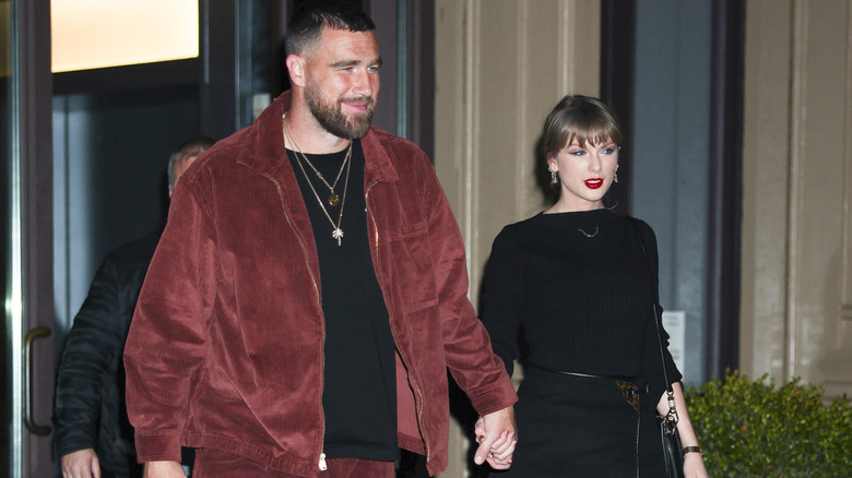 Taylor Swift and Travis Kelce in New York City in 2025