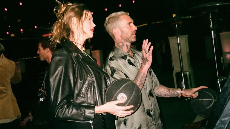 Adam Levine and Behati Prinsloo enjoying a night together