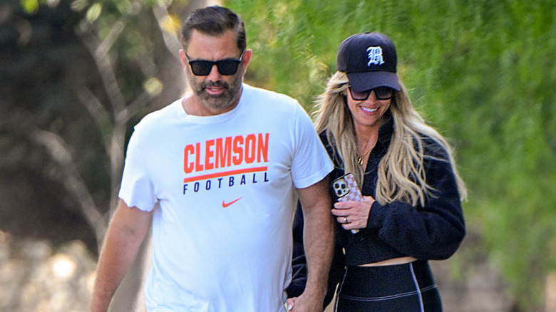 Christina Haack and Christopher Larocca on a walk.