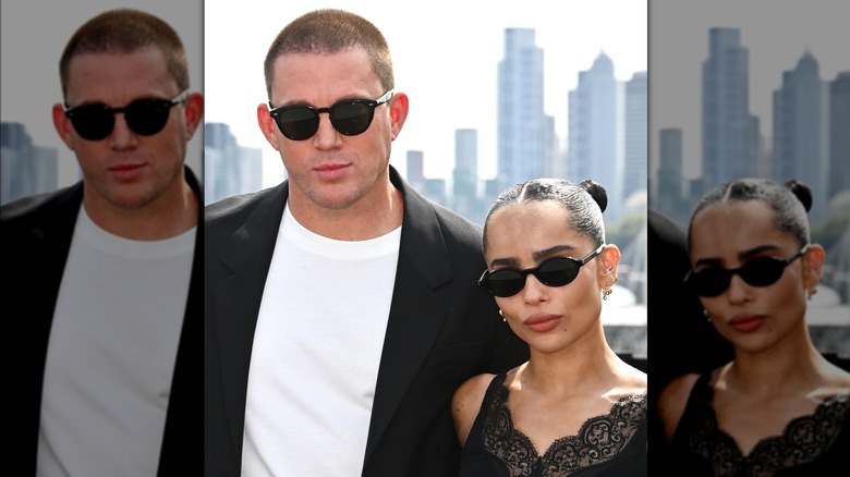 Channing Tatum and Zoë Kravitz in sunglasses