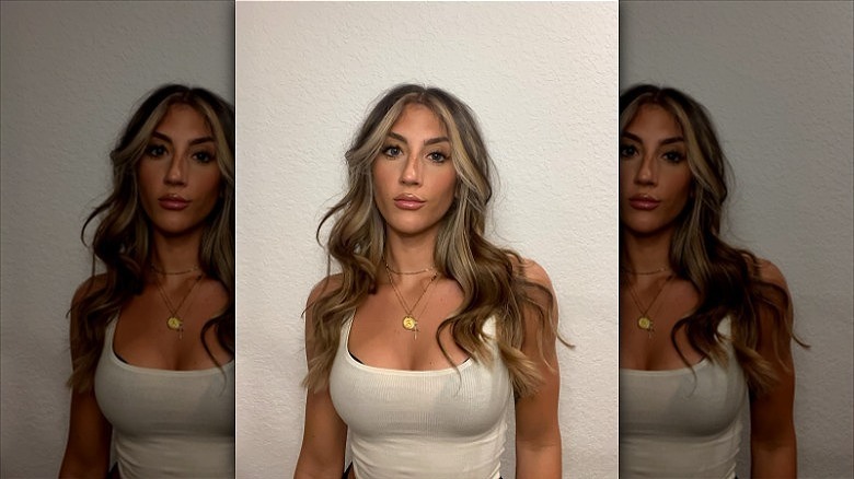 woman with ashy reverse balayage