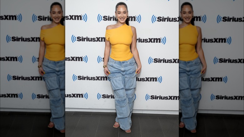 woman wearing cargo pants