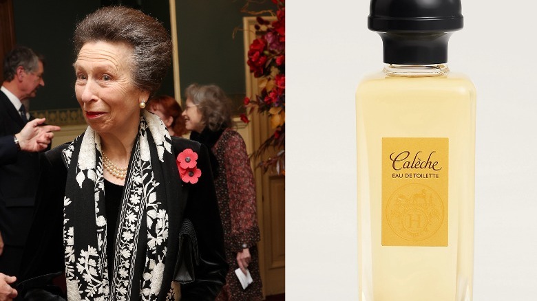 Princess Anne smiling, Caleche Eau de Toilette by Hermès