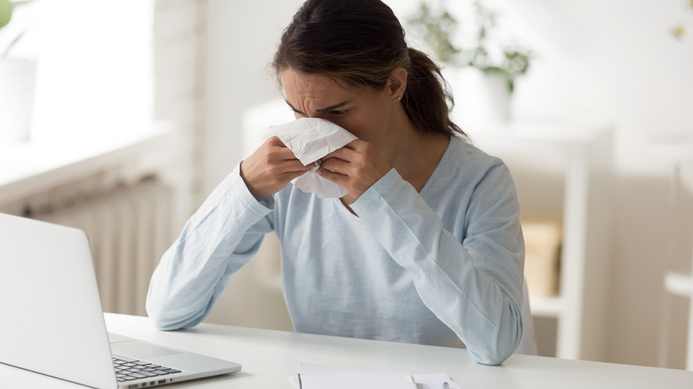 person under the weather from stress