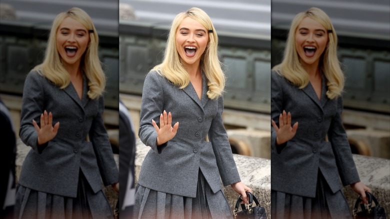 Sabrina Carpenter at the 2025 Dior Menswear Fashion Show