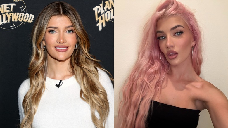 Sami Sheen poses at an event and in a selfie