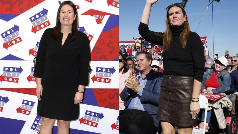 Full body picture of Sarah Huckabee Sanders before and after weight loss