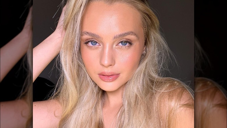 Woman with clear skin