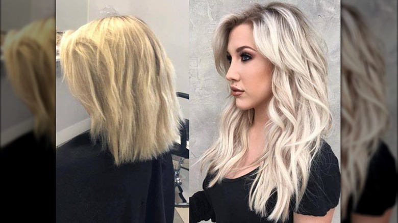 Savannah Chrisley before and after photos of getting her hair done