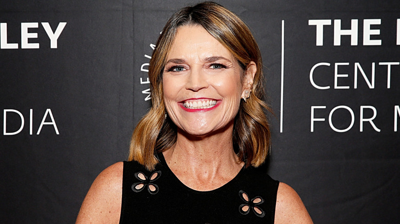 Savannah Guthrie with red lipstick