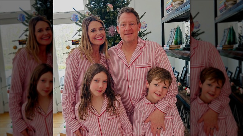 Savannah Guthrie with her children and husband, Michael Feldman