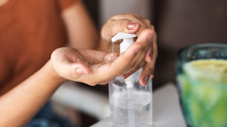 Dispensing hand sanitizer