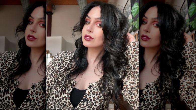 Long dark wolflette hair cut