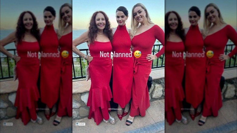 Selena Gomez with Benny Blanco's mom and sister